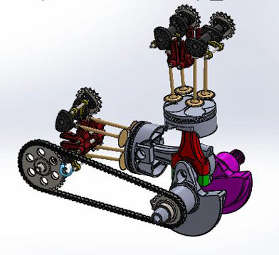  آموزش سالیدورک پروژه موتور موتور سیکلت